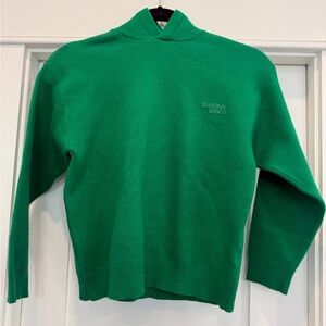 Zara Green Hooded Sweatshirt